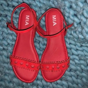 Red Mia Sandals